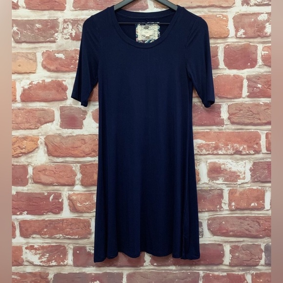 Anthropologie‎ Cupio Dress Women's XS black Casual Stretchy Pullover lightweight - Picture 5 of 16